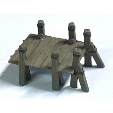 F163b Fishing Pontoon/Jetty 35x35mm & Posts ( OO Scale 1/76th) Unpainted Kit. F163b Fishing Pontoon/Jetty 35x35mm & Posts ( OO Scale 1/76th) Unpainted Kit.