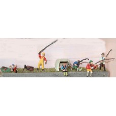 F163p Painted Bankside Fisherman & Equipment OO 1:76 Scale Model Kit