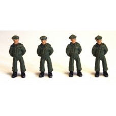 F170cp Painted 4x Royal Marine Soldiers 'At Ease'50's OO 1:76 Scale Model Kit