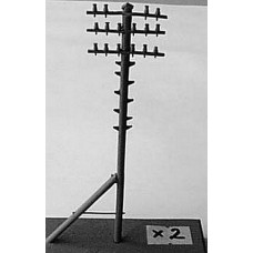 F180 2 Telegraph poles F180 Unpainted Kit OO Scale 1:76