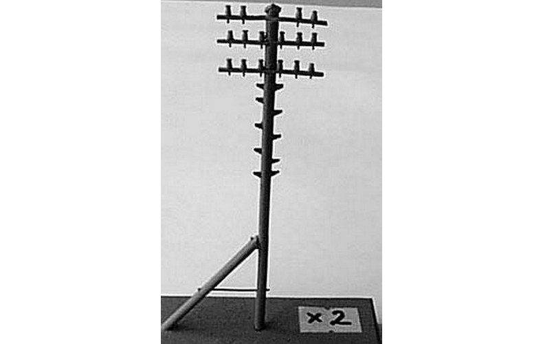 F180 2 Telegraph poles F180 Unpainted Kit OO Scale 1:76