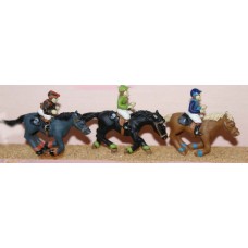 F182 3 Jockeys & Racehorses Unpainted Kit OO Scale 1:76 