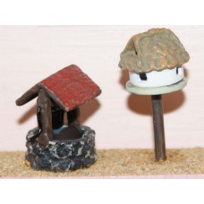 F187p Painted Wishing well & Dovecote OO Scale 1:76