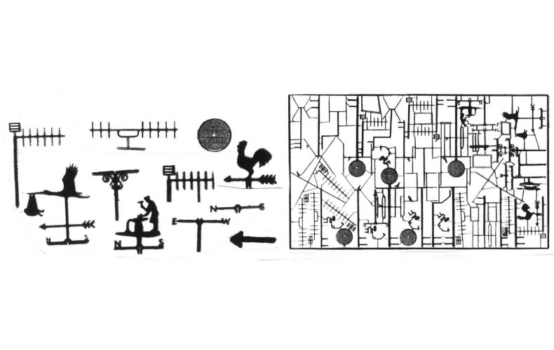 F194 TV Aerials/weather vanes F194 Unpainted Kit OO Scale 1:76