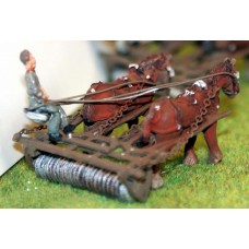 F19a Horse Drawn Disc harrow/roller Unpainted Kit OO Scale 1:76 