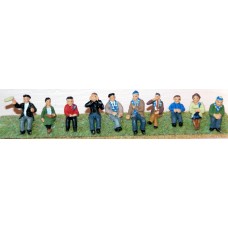 F200p Painted Seated Spectators/figures (5 assorted)