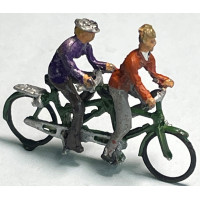 F203b Tandem Bicycle and 2 riding Figures Unpainted kit ( OO scale 1/76th)