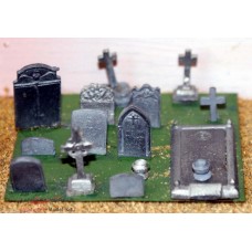 F20 assorted Grave and Tombstones F20 Unpainted Kit OO Scale 1:76