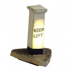 F222 Illuminated Kit 'Keep Left' Bollard  Unpainted Kit OO Scale 1:76