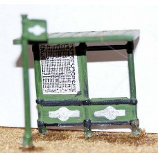 F22 Modern Bus Shelter & bus stop F22 Unpainted Kit OO Scale 1:76