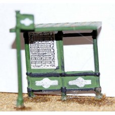 F22 Modern Bus Shelter & bus stop Unpainted Kit OO Scale 1:76