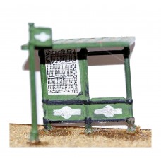 F22p Painted Modern Bus Shelter & Stop OO Scale 1:76