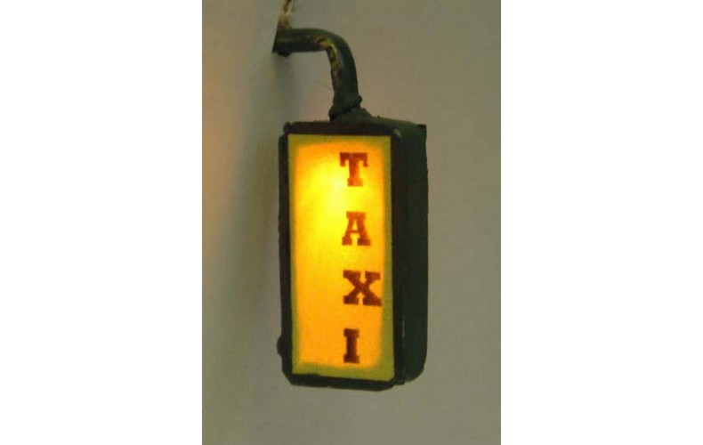 F230 Illuminated taxi,hairdresser,fish & chip sign Unpainted Kit OO Scale 1:76