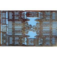 F238 Ornate Gates for Staley Home (fencing F237) F238 Unpainted Kit OO Scale 1:76
