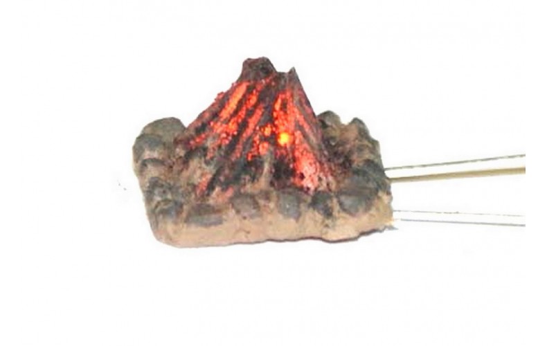F239 Illuminated Camp Fire (incl resistor&led) Unpainted Kit OO Scale 1:76