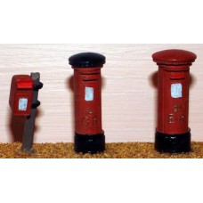 F24 3 assorted Pillar Boxes F24 Unpainted Kit OO Scale 1:76