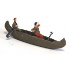 F266 Canadian Canoe padding and resting figure Unpainted Kit OO Scale 1:76 