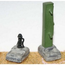 F27p Painted 2 x Village Water Pumps OO Scale 1:76