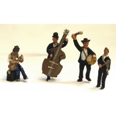 F296 4 Buskers / Music Players Unpainted Kit OO Scale 1:76 