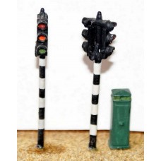 F29p Painted Twin Head Traffic Light OO Scale 1:76