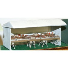 F301 18ft Market Stall - Bread/Cake Stall F301 Unpainted Kit OO Scale 1:76
