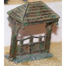 F40 Lych Gate (suitable for churchyard) F40 Unpainted Kit OO Scale 1:76