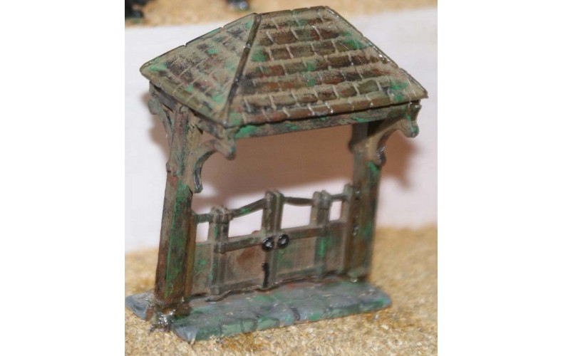 F40 Lych Gate (suitable for churchyard) F40 Unpainted Kit OO Scale 1:76