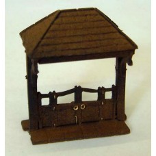 F40p Painted Lych Gate OO Scale 1:76