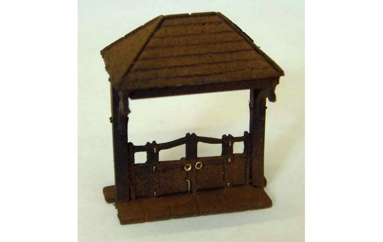 F40p Painted Lych Gate OO Scale 1:76