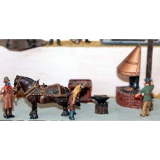 F47 Blacksmith's Forge scene Unpainted OO 1:76 Scale Model Kit