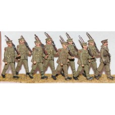 F49 8 soldiers & 1 Officer (1908-37) Unpainted Kit OO Scale 1:76 