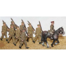 F50 8 soldiers & 1 Mounted Officer Unpainted Kit OO Scale 1:76 