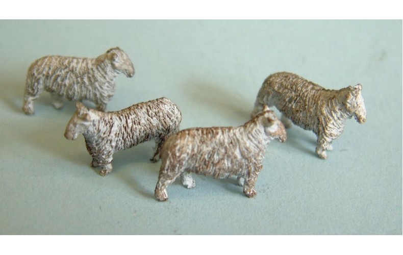 F58 4 Standing Sheep F58 Unpainted Kit OO Scale 1:76