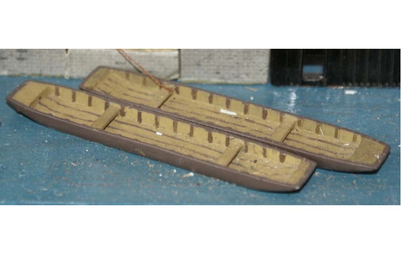 F61 2 x empty Punts Unpainted Kit OO Scale 1:76