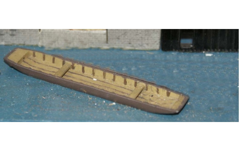 F61p Painted Single River Punt OO 1:76 Scale Model Kit