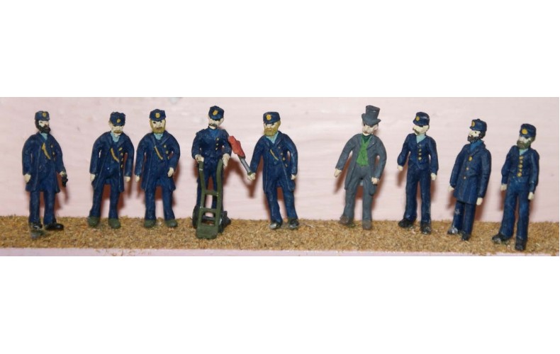 F7 10 Victorian/Edwardian Railway figures Unpainted Kit OO Scale 1:76 