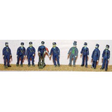 5 1970 Fire Fighters F134ap4 PAINTED OO Scale Langley Models People Figures 