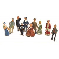 6 x Victorian/Edwardian Firemen in various poses OO scale Langley F134b 