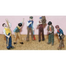 F90p Painted 6 x Working Action figures set1 OO 1:76 Scale Model Kit