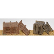 F94 2 large Wooden Packing Cases F94 Unpainted Kit OO Scale 1:76