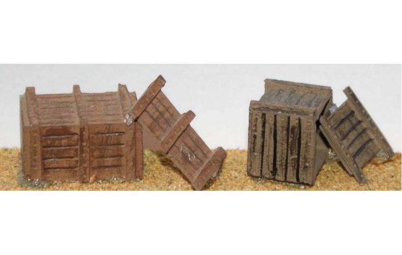 F94 2 large Wooden Packing Cases F94 Unpainted Kit OO Scale 1:76