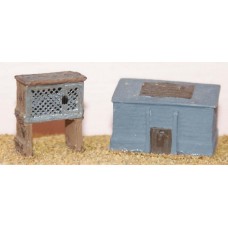 F97 Rabbit hutch & coal bunker F97 Unpainted Kit OO Scale 1:76