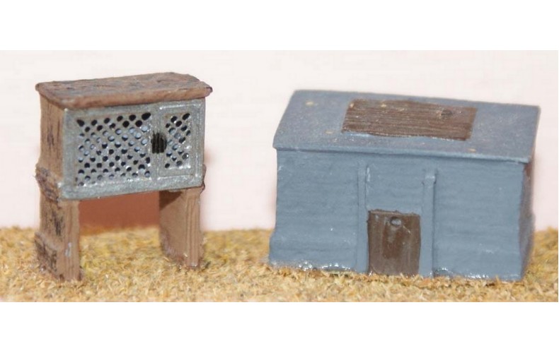 F97 Rabbit hutch & coal bunker F97 Unpainted Kit OO Scale 1:76