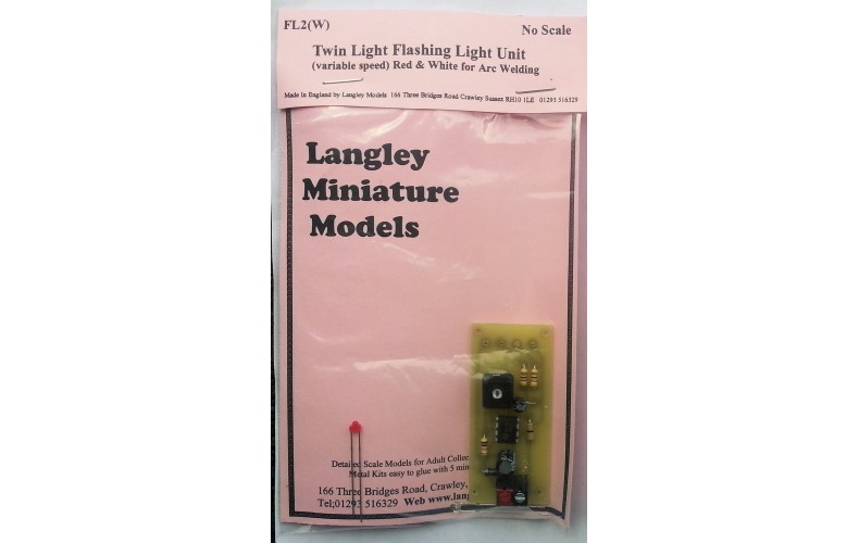 Flickering light arc unit red/white led FL2W