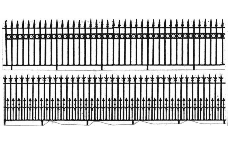 F124 Fencing - brass-circle & arrow patterns F124 Unpainted Kit OO Scale 1:76