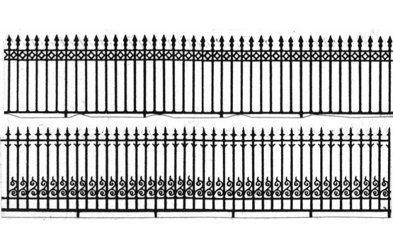 F125 Fencing - brass-scroll & diamond F125 Unpainted Kit OO Scale 1:76