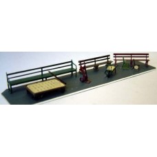 F129a LMS Station Seats & Barrows F129a Unpainted Kit OO Scale 1:76