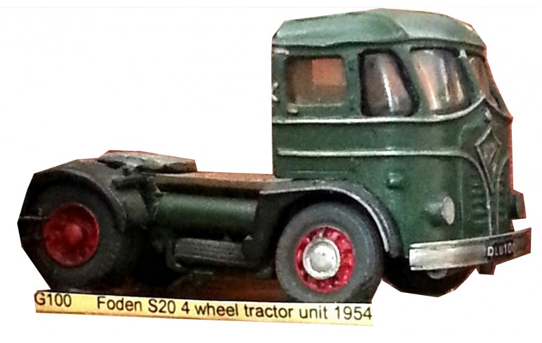 G100 Foden S20 4 wheel tractor unit 1954 Unpainted Kit OO Scale 1:76