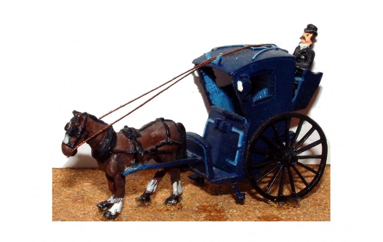 G10 Hansom cab (horse drawn) Unpainted Kit OO Scale 1:76