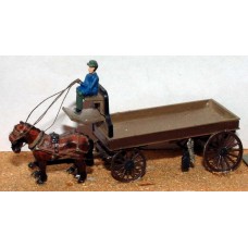 G11 2 horse Delivery Trolley Unpainted Kit OO Scale 1:76